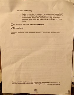 Humana Notice of Adverse Determination Notice